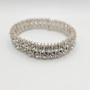 ☀️ 3/$40 Silver Crystal Bracelet with Elastic